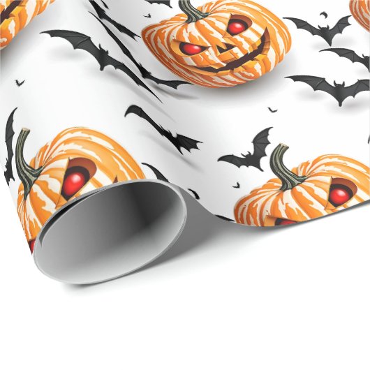 Jack O'lantern Halloween Geschenkpapier (Rolleneckpunkt)