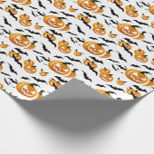 Jack O'lantern Halloween Geschenkpapier (Ecke)