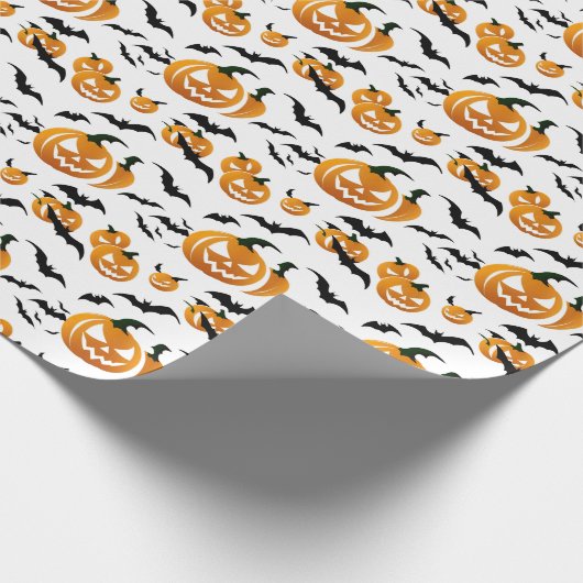 Jack O'lantern Halloween Geschenkpapier (Ecke)