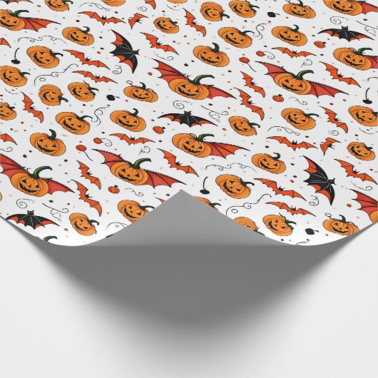 Jack O'lantern Halloween Geschenkpapier (Ecke)