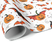 Jack O'lantern Halloween Geschenkpapier (Rolleneckpunkt)