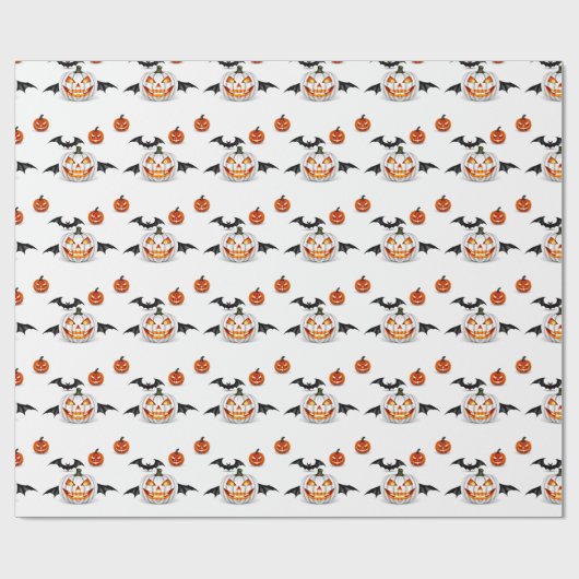 Jack O'lantern Halloween Geschenkpapier (Flach)