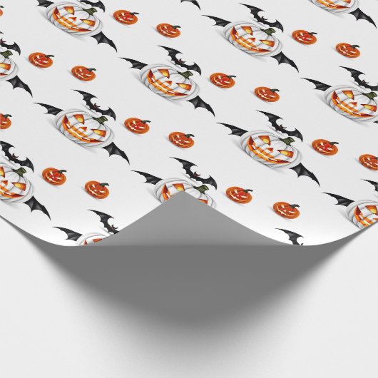Jack O'lantern Halloween Geschenkpapier (Ecke)