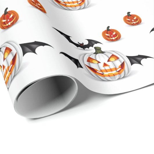 Jack O'lantern Halloween Geschenkpapier (Rolleneckpunkt)