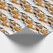 Jack O'lantern Halloween Geschenkpapier (Ecke)