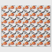 Jack O'lantern Halloween Geschenkpapier (Flach)