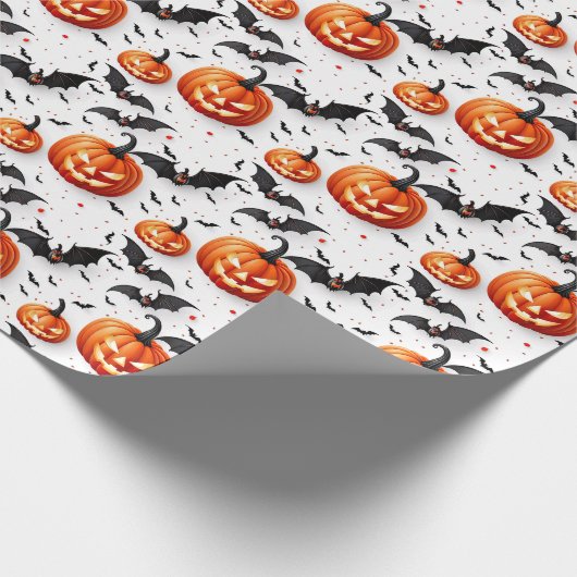 Jack O'lantern Halloween Geschenkpapier (Ecke)