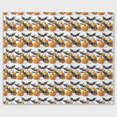 Jack O'lantern Halloween Geschenkpapier (Flach)