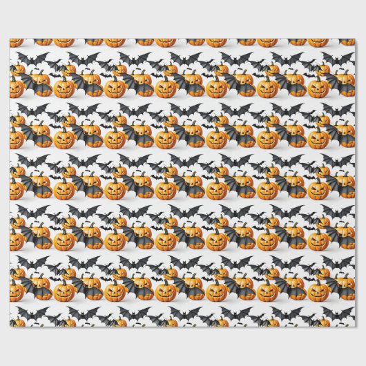 Jack O'lantern Halloween Geschenkpapier (Flach)