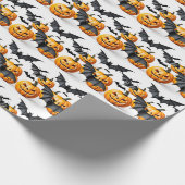 Jack O'lantern Halloween Geschenkpapier (Ecke)