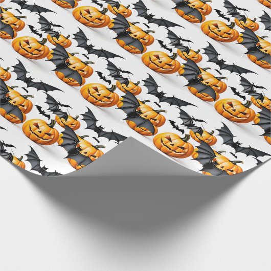 Jack O'lantern Halloween Geschenkpapier (Ecke)