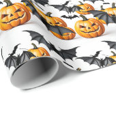 Jack O'lantern Halloween Geschenkpapier (Rolleneckpunkt)