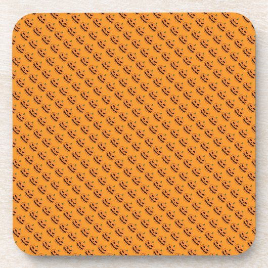 Jack O'Lantern Halloween Getränkeuntersetzer (Vorderseite)