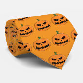 Jack O'Lantern Halloween Krawatte (Gerollt)