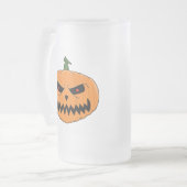 Jack O'Lantern Halloween Mattglas Bierglas (Vorderseite Links)