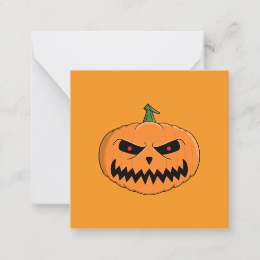 Jack O'Lantern Halloween Mitteilungskarte (Vorderseite)