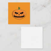 Jack O'Lantern Halloween Mitteilungskarte (Vorne/Hinten)