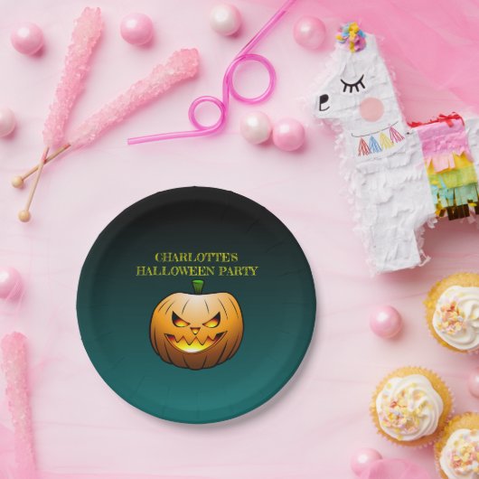 Jack o'lantern Halloween Pappteller (Party)
