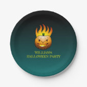 Jack o'lantern Halloween Pappteller (Vorderseite)