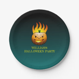 Jack o'lantern Halloween Pappteller