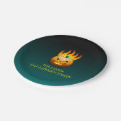 Jack o'lantern Halloween Pappteller (Schrägansicht)