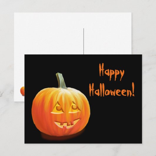 Jack O'Lantern Halloween Postcard Postkarte (Vorne/Hinten)