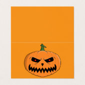 Jack O'Lantern Halloween Visitenkarten (Außenseite Aufgefaltet)