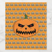Jack O'Lantern Halloween Weinetikett (Einzelnes Label)