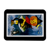 Jack o'Lantern Hexe Magnet (Horizontal)