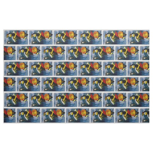 Jack o'Lantern Hexe Stoff (Fat Quarter (45,7 x 55,9 cm))