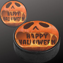 Jack o'lantern kürbis Halloween Eishockey Puck