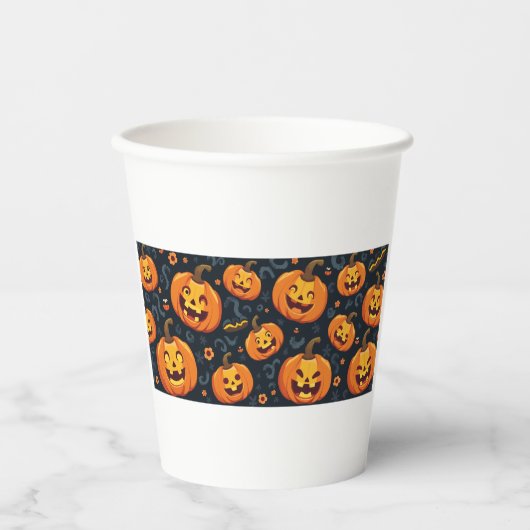 Jack O'lantern Kuss Pappbecher (Vorderseite)
