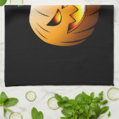 Jack O'lantern lit for Halloween Geschirrtuch (Gefaltet)