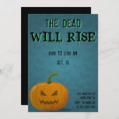 Jack O'Lantern Party Halloween Fledermäuse Pumpkin Einladung (Vorne/Hinten)