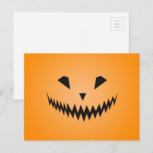 Jack O'Lantern Postkarte (Vorne/Hinten)