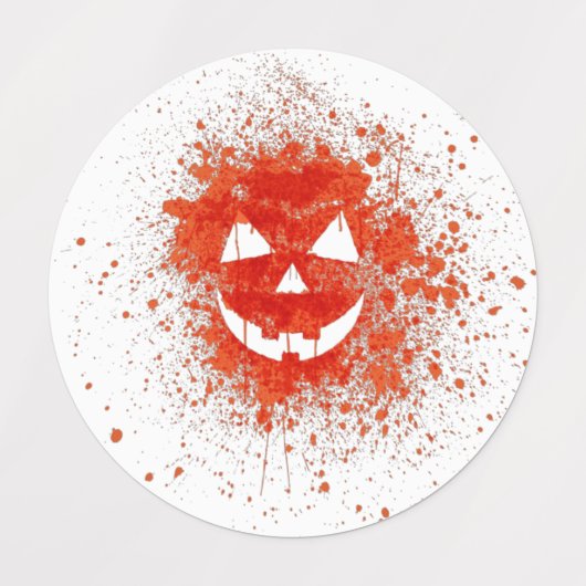 Jack O'lantern Pumpkin Etiketten (Design 1)