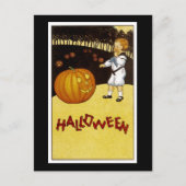 Jack o'Lantern Pumpkin Patch Halloween Postkarte (Vorderseite)