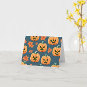 Jack-o''lantern Pumpkins Card Karte (Gelbe Blume)