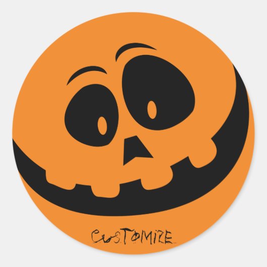 Jack O'lantern Smile Thunder_Cove Runder Aufkleber (Vorderseite)