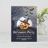 Jack O'Lantern Spooky Kinder Halloween-Party Einladung (Stehend Vorderseite)