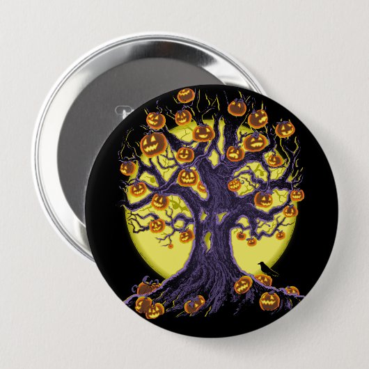 Jack O'Lantern Tree Button (Vorne & Hinten)