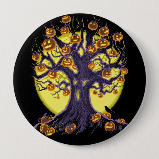 Jack O'Lantern Tree Button (Vorderseite)
