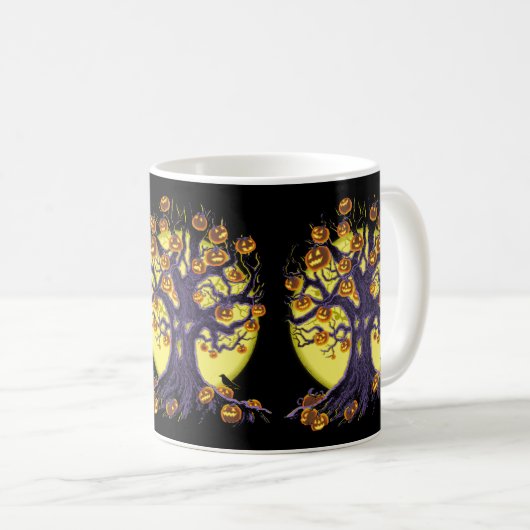 Jack O'Lantern Tree Kaffeetasse (VorderseiteRechts)