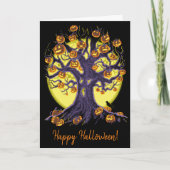 Jack O'Lantern Tree Karte (Vorderseite)