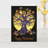 Jack O'Lantern Tree Karte (Gelbe Blume)