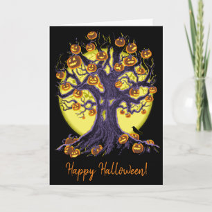 Jack O'Lantern Tree Karte