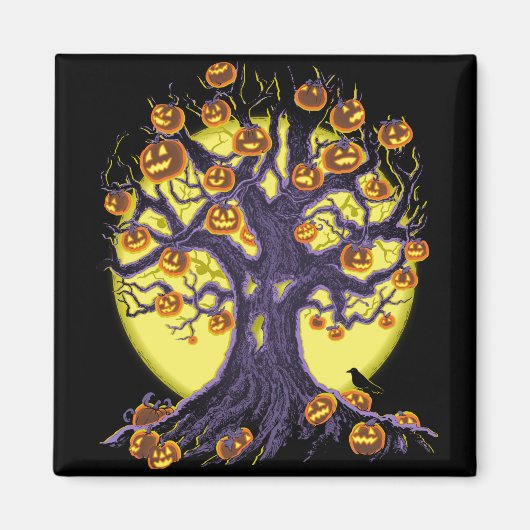 Jack O'Lantern Tree Magnet (Vorne)