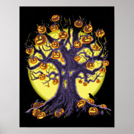 Jack O'Lantern Tree Poster