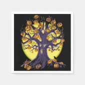 Jack O'Lantern Tree Serviette (Vorderseite)