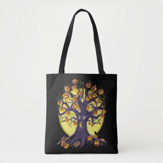 Jack O'Lantern Tree Tasche (Vorderseite)